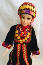Doll is wearing Palestinian traditional clothes(thobe Al-Anbar ثوب العنبر, Embroidered Dress) - Image 9