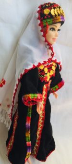 Doll is wearing Palestinian traditional clothes(thobe Al-Anbar ثوب العنبر, Embroidered Dress) - Image 5