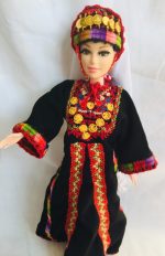 Doll is wearing Palestinian traditional clothes(thobe Al-Anbar ثوب العنبر, Embroidered Dress) - Image 3