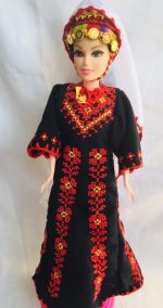 Doll is wearing Palestinian traditional clothes(thobe, Embroidered Dress) - Image 12