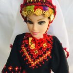 Doll is wearing Palestinian traditional clothes(thobe, Embroidered Dress)
