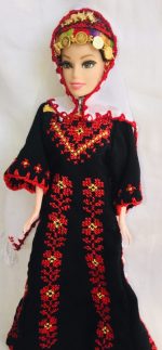 Doll is wearing Palestinian traditional clothes(thobe, Embroidered Dress) - Image 7
