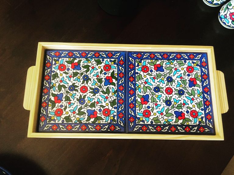 Handmade Ceramic Wooden Tray 20/40 cm - Image 4