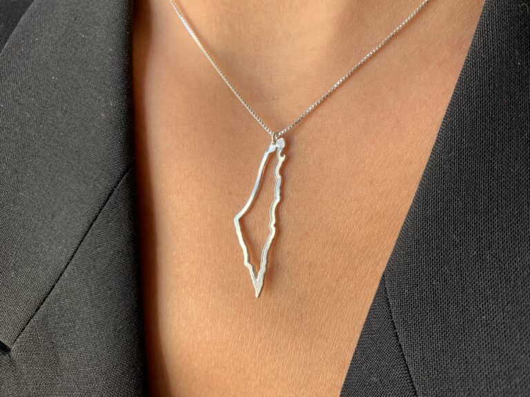 Hollow Map Palestine Necklace - Image 2