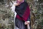 Women Handmade Palestinian Embroidered Shawl, Rectangle Shape, with Red Embroidery - Image 3