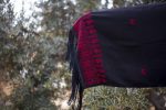Women Handmade Palestinian Embroidered Shawl, Rectangle Shape, with Red Embroidery - Image 4