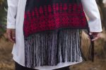 Women Handmade Palestinian Embroidered Shawl, Rectangle Shape, with Red Embroidery - Image 6