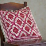 Red-Pink- Green Embroidered Pillowcase