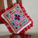 Multicolored Embroidered mini Pillow