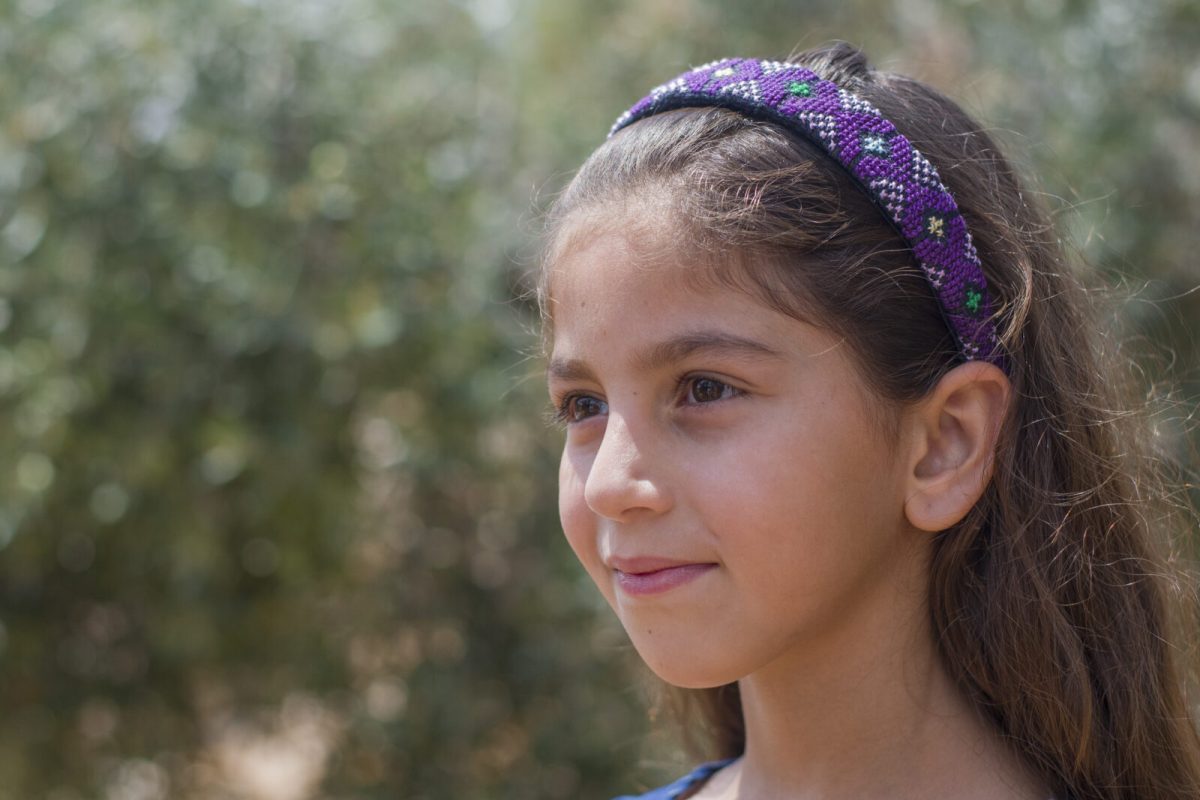 Purple Embroidered HairBand - Image 2