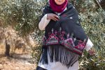 Women Handmade Palestinian Embroidered Shawl, Rectangle Shape, with MultiColor Embroidery - Image 3