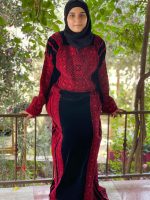 Handmade Palestinian embroidered Thobe with Velvet fabric - Image 10