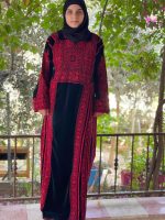 Handmade Palestinian embroidered Thobe with Velvet fabric - Image 8