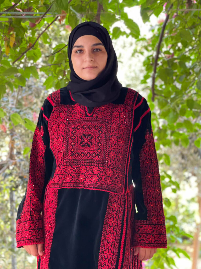 Handmade Palestinian embroidered Thobe with Velvet fabric