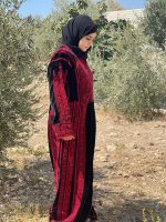 Handmade Palestinian embroidered Thobe with Velvet fabric - Image 4