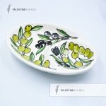 Oval Olive Dish Olive Branch 18.5 x 12.5 x 3 cm