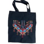 Palestinian Tatreez Tote Bag – Colorful V Embroidery