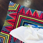 Handmade Embroidered Tissue Holder – Colorful Star Pattern - Image 2