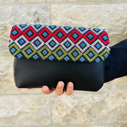 Handmade Embroidered Bag – Heritage Diamond Pattern