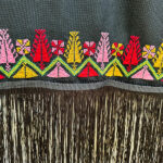 Handmade Embroidered Shawl – Palestinian Spring Pattern - Image 5