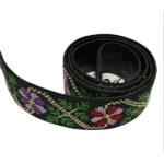 Handmade Palestinian Embroidered Bag Strap – Vine Flowers Pattern - Image 2