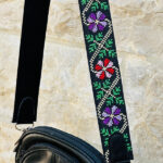 Handmade Palestinian Embroidered Bag Strap – Vine Flowers Pattern - Image 4