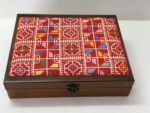 Premium Handmade Palestinian Embroidery Wooden Box - Size 29x23x6 cm
