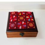 "Canaan Splendor" Royal Set - Two Hand-Embroidered Palestinian Wooden Boxes - Image 5