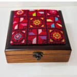 "Canaan Splendor" Royal Set - Two Hand-Embroidered Palestinian Wooden Boxes - Image 7