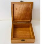 "Olive Branch" Wooden Box with Hebron Ceramic - Two Color Options - Size 18x18x8 cm - Image 5