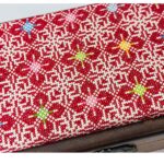 "Vein of Roses" Wooden Box - Hand-Embroidered with Lock & Key (33.5x18x8 cm) - Image 4