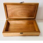 "Bayader Light" Wooden Box with Hebron Ceramic Tile - Size 33.5x18x8 cm - Image 3