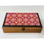 "Heritage of Ancestors" Hand-Embroidered Palestinian Wooden Box - Size 18x31x7 cm - Image 3