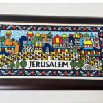 "Spirit of Jerusalem" Wooden Box with Hebron Ceramic - Size 18x10.5x6 cm - Image 2