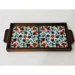 Wooden Tray Set - Royal Floral Pattern (Complete 3-Piece Set) - Image 4