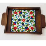 Wooden Tray Set - Royal Floral Pattern (Complete 3-Piece Set) - Image 5