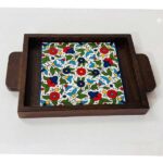 ⁦"Hebron Greetings" Heritage Tray – Handcrafted Ceramic⁩ - الصورة ⁦3⁩