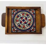 ⁦"Hebron Greetings" Heritage Tray – Handcrafted Ceramic⁩ - الصورة ⁦5⁩