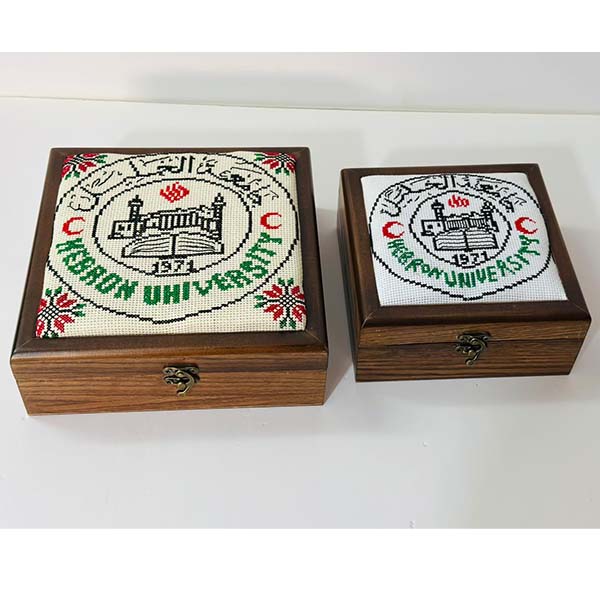 your_logo_box_2 Custom Corporate Logo Wooden Box - 100% Hand-Embroidered (Available in 2 Sizes) - Image 1
