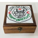 Custom Corporate Logo Wooden Box - 100% Hand-Embroidered (Available in 2 Sizes) - Image 3