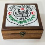 Custom Corporate Logo Wooden Box - 100% Hand-Embroidered (Available in 2 Sizes) - Image 5