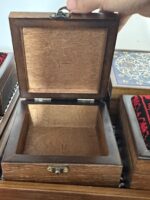 "Olive Tree" Wooden Keepsake & Jewelry Box – Size 12x12x7 cm (Hand-Painted Hebron Ceramic) - Image 3